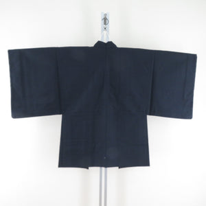 Men's kimono ensemble wool single garment for dark blue men Men's tailored kimono men's casual height 129cm beautiful goods