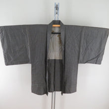 Load image into Gallery viewer, Male kimono Tsumugi ensemble lined gray brown pure silk men for men men&#39;s tailoring kimono men&#39;s casual height 138cm