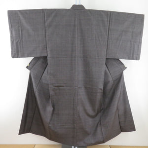 Men's kimono Tsumugi Kame shell Ensemble set set lined brown pure silk male men's tailoring men's tailoring kimono men