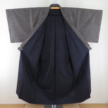 Load image into Gallery viewer, Men&#39;s kimono Tsumugi Kame shell Ensemble set set lined brown pure silk male men&#39;s tailoring men&#39;s tailoring kimono men