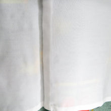 画像をギャラリービューアに読み込む, ウール着物 アンサンブル 羽織セット 遠州椿 単衣 青緑色 織り文様 バチ衿 カジュアルきもの 仕立て上がり 身丈157cm