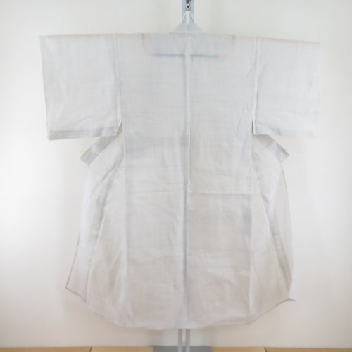 浴衣 男性用 夏用 本麻 上布 蚊絣 単衣 白色 夏物 仕立て上がり 身丈137cm