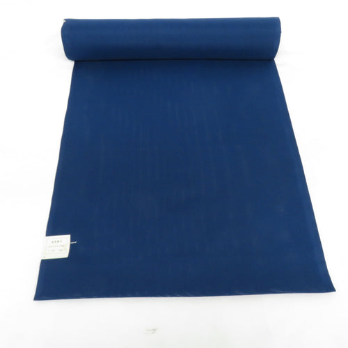 反物 色無地着尺 絽 夏物 ポリエステル 洗える 青色 着物生地 和裁 未仕立て 長さ1200cm