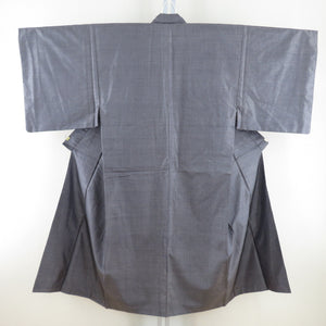 Male kimono Tsumugi ensemble set set, gray gray pure silk men for men men's tailoring kimono men's casual height 139cm