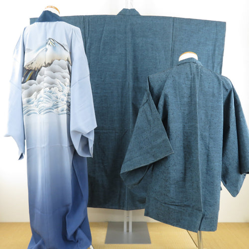 Male kimono pongee beard pongee ensemble set