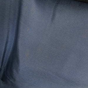男着物 紬 アンサンブル 袷 黒紺色 正絹 男性用きもの メンズ 仕立て上がり 和服 男物 カジュアル 身丈145cm