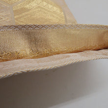 Load image into Gallery viewer, Back Obi Hoto Aya Saga Nishiki Shinko Word Pure silk gold gold thread All pattern pure silk formal tailoring kimono band length 430cm