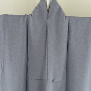 Izumi Komon Supervised Popular Popular Bottled Wide Collar Blue Gray Color Pure Silk Silen One Crest Casual Kimono Star Stim Power 154cm