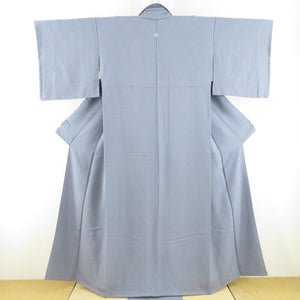 Izumi Komon Supervised Popular Popular Bottled Wide Collar Blue Gray Color Pure Silk Silen One Crest Casual Kimono Star Stim Power 154cm