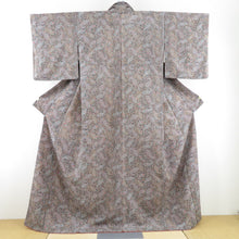 Load image into Gallery viewer, Komon torso -pulling Sarasa Purpose wide collar dark blue blue blue polyester Washing up Casual kimono 162cm