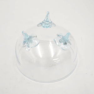 Tableware Sugawara Koi Glass SGHR CAMELLIA Foot glass bowl 13cm salad bowl dessert bowl blue