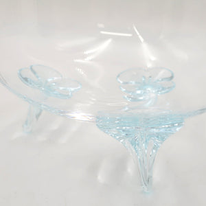 Tableware Sugawara Koi Glass SGHR CAMELLIA Foot glass bowl 13cm salad bowl dessert bowl blue