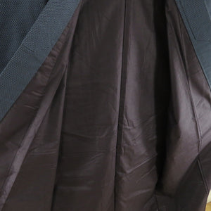 男着物 紬 亀甲 アンサンブル 袷 紺色 正絹 男性用きもの メンズ 仕立て上がり 和服 男物 カジュアル 身丈141cm