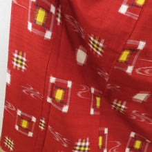 Load image into Gallery viewer, Tsumugi Kimono Kasuri Red Lined Lined Collar Silk Silk Casual Casual Kimono Tailor