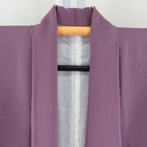 Color Solid Pure Silk Ancient Purple Lined Lined Collar One Crest Semi -Formal Tailoring Kimono Star Star 153cm