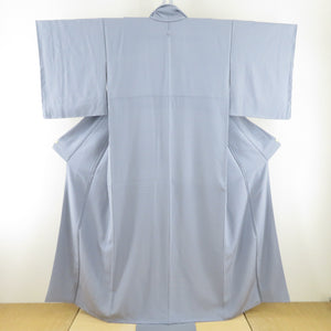 Color Solid silk gray gray purple lined lined collar one crest, five sizkiri crest tailoring kimono kimono