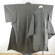 Load image into Gallery viewer, Male kimono Tsumugi Ensemble Lined gray green pure silk male men&#39;s men&#39;s tailoring kimono male casual height 144cm