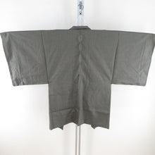 Load image into Gallery viewer, Male kimono Tsumugi Ensemble Lined gray green pure silk male men&#39;s men&#39;s tailoring kimono male casual height 144cm