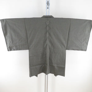 Male kimono Tsumugi Ensemble Lined gray green pure silk male men's men's tailoring kimono male casual height 144cm