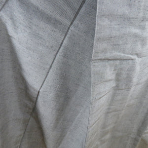 男着物 着流し 紬 袷 灰色 正絹 男性用きもの メンズ 仕立て上がり 和服 男物 カジュアル 身丈138cm