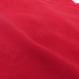 Request antique red silk fabric pure silk picture plate crest crested red kimono unambled Retro length 1100cm