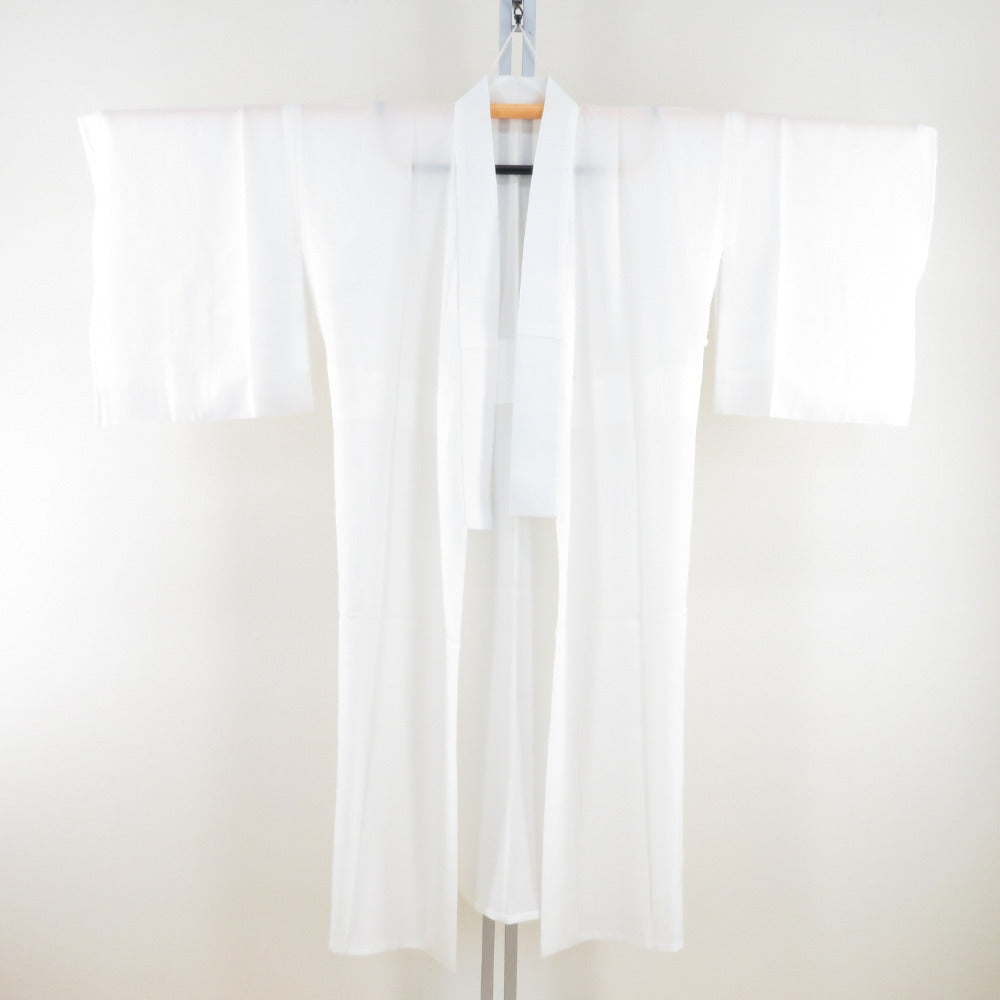 For summer summer, pure silk silk with a half -collar light summer white  formal casual [used] Kimono off kimono off KIMONO OFF キモノオフ