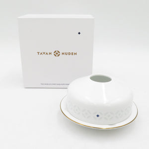 TAVAN NUDEN アルタンガダス キャンドルホルダー 陶器製 ホワイト モンゴル産