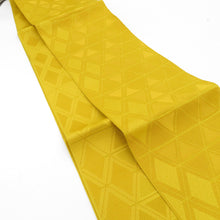 Load image into Gallery viewer, Yukata belt YUKATA OBI Furiku Kagoga Pattern 100% Mustard Color Hakama Below Half Belt Half -width Washed Washing Length 400cm