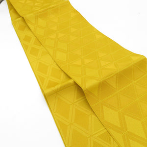 Yukata belt YUKATA OBI Furiku Kagoga Pattern 100% Mustard Color Hakama Below Half Belt Half -width Washed Washing Length 400cm