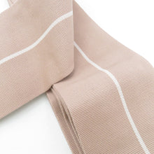 Load image into Gallery viewer, Corner 100 % cotton cotton cotton band Japanese made in Japan Pink beige x white gentleman men classic yukata band men&#39;s male kimono length 400cm