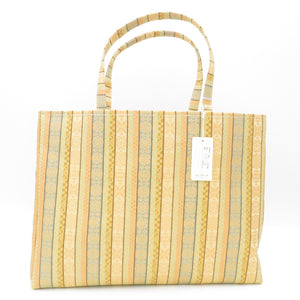 Japanese Bag Bag Kyoto Manli Koji Brocade Back Back Back Vertical Striped Karaba Gold Hand -Produced Bag Tote Bag Formal Outing Made in Japan