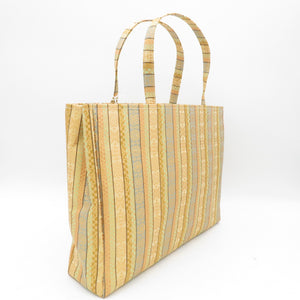 Japanese Bag Bag Kyoto Manli Koji Brocade Back Back Back Vertical Striped Karaba Gold Hand -Produced Bag Tote Bag Formal Outing Made in Japan