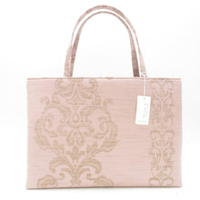 Load image into Gallery viewer, Japanese Bag Bag Kyoto Manri Koji Damask Pink Gray A4 Handlord Bag Tote Bag Subbag Japanese Western Bacheloring outing