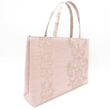 Load image into Gallery viewer, Japanese Bag Bag Kyoto Manri Koji Damask Pink Gray A4 Handlord Bag Tote Bag Subbag Japanese Western Bacheloring outing