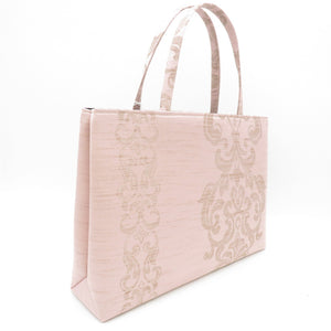 Japanese Bag Bag Kyoto Manri Koji Damask Pink Gray A4 Handlord Bag Tote Bag Subbag Japanese Western Bacheloring outing