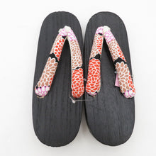 Load image into Gallery viewer, Clogs Yukata Kiri Clogs 24.0cm Ladies Chrysanthemum pattern Nin Black Women Casual Footwear Summer