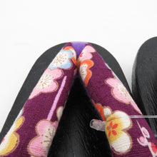 Load image into Gallery viewer, Clog Yukata Kiri Clogs 24.0cm Ladies Ume pattern Nin Black Stand Casual Casual Footwear Summer