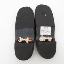 Load image into Gallery viewer, Clog Yukata Kiri Clogs 24.0cm Ladies Ume pattern Nin Black Stand Casual Casual Footwear Summer