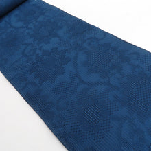 Load image into Gallery viewer, Nagoya obi -obi Polyester Summer Classes Blue Eight -dimensional Obi Hana Hanakusa Fabric Japanese Pattern Unonfigurated Product Length 440cm