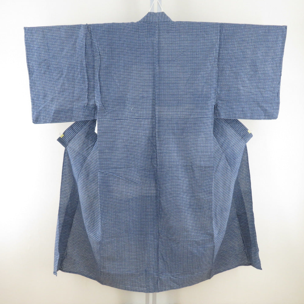 Yukata Men's Yukata Navy x White Tortoise Show pattern 100 % Cotton Cotton Men -tailed 137cm