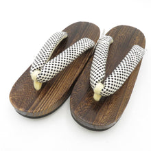 Load image into Gallery viewer, Clogs Yukata Kiri Clags 24.5cm Ichimatsu Nin Black and White Brown Ladies Casual Women&#39;s Footwear Summer