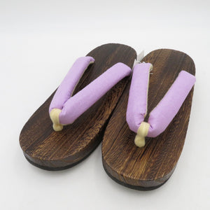 Clogs Yukata Kiri Clogs 24.5cm Ashitako Nin Nin Nin Light Purple Brown Ladies Casual Women's Footwear Summer