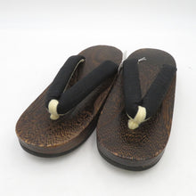 Load image into Gallery viewer, Clogs Yukata Kiri Clogs 24.5cm Nostrich Nostro Black Brown Ladies Casual Women&#39;s Footwear Summer