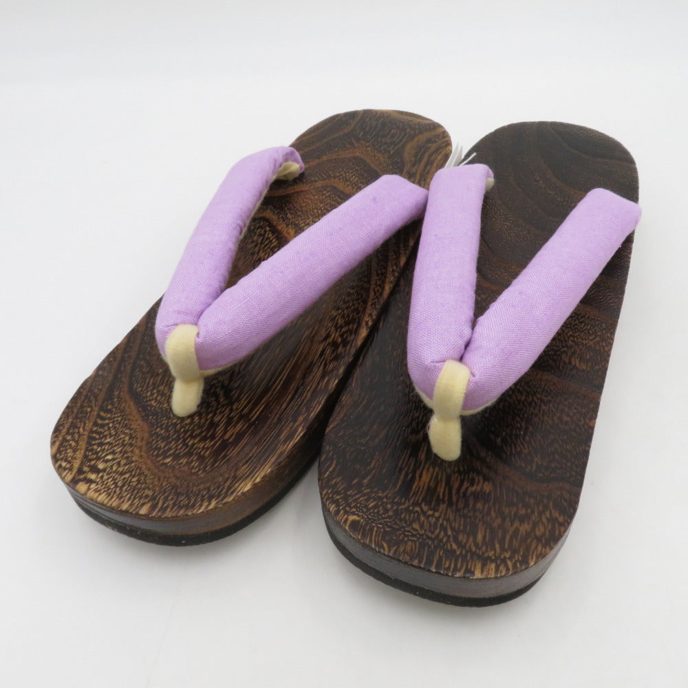 Clogs Yukata Kiri Clogs 25.5cm Hemp Class Nin Nin Nin Light Purple Brown Ladies Casual Women's Footwear Summer