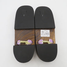 Load image into Gallery viewer, Clogs Yukata Kiri Clogs 25.5cm Hemp Class Nin Nin Nin Light Purple Brown Ladies Casual Women&#39;s Footwear Summer