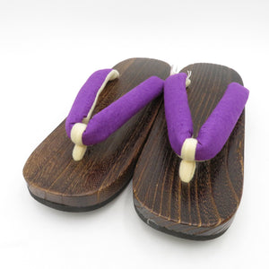 Clogs Yukata Kiri Clogs 25.5cm Ashitako Nin Ninoso Purple Brown Ladies Casual Women's Footwear Summer