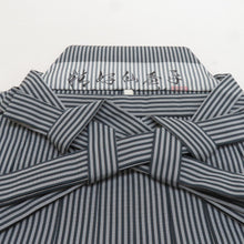 Load image into Gallery viewer, Sendai Paire Human National Treasure Kido Men&#39;s Light Hakama Pure Silk Approximately 92cm Gray Striped Purpose Men are dressed up