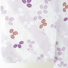 Load image into Gallery viewer, Fukumatsu -an summer kimono Yukata Keya Hagi -style white x purple bee collar polyester Washable casual summer height 168cm