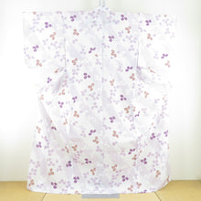 Load image into Gallery viewer, Fukumatsu -an summer kimono Yukata Keya Hagi -style white x purple bee collar polyester Washable casual summer height 168cm