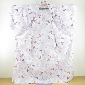 Fukumatsu -an summer kimono Yukata Keya Hagi -style white x purple bee collar polyester Washable casual summer height 168cm